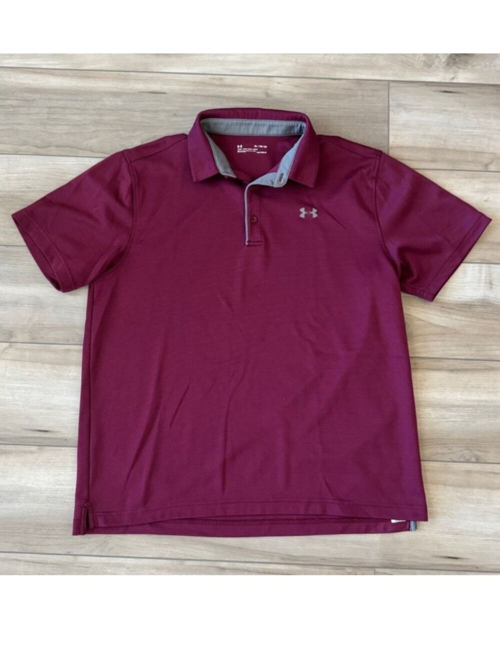 Under Armour Men's Purple Polo Shirt Heatgear XL